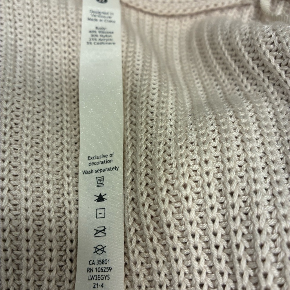 Lululemon Chunky Wrap Cardigan in Beige Size XS - Picture 3 of 5